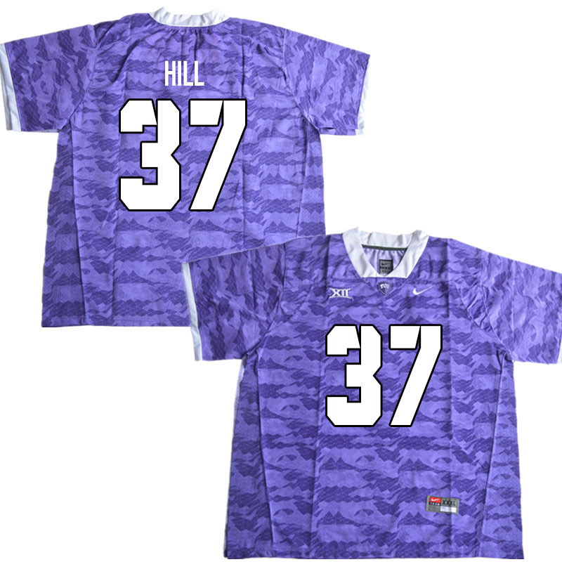 Men #37 Brice Hill TCU Horned Frogs College Football Jerseys Sale-Limited Purple